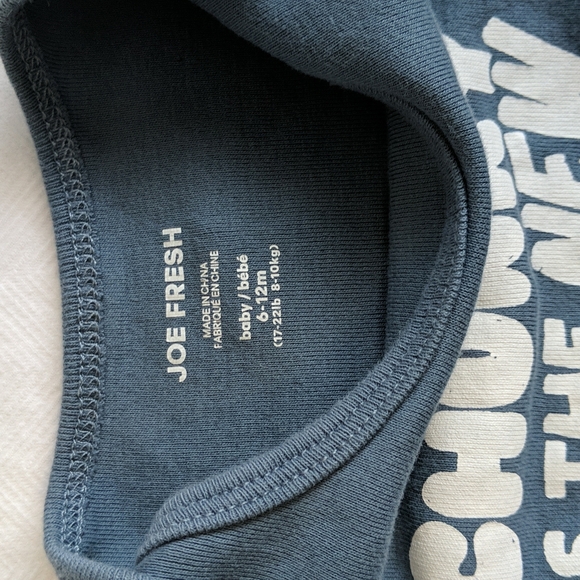 joe fresh hunky graphic bodysuit diaper shirt 6-12 months baby boy - Picture 3 of 6